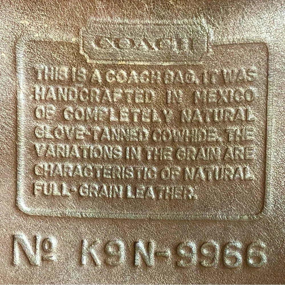 Vintage COACH Legacy Zip Mahogany Glove Tanned Crossbody Shoulder Bag 9966 COA - Picture 10 of 17